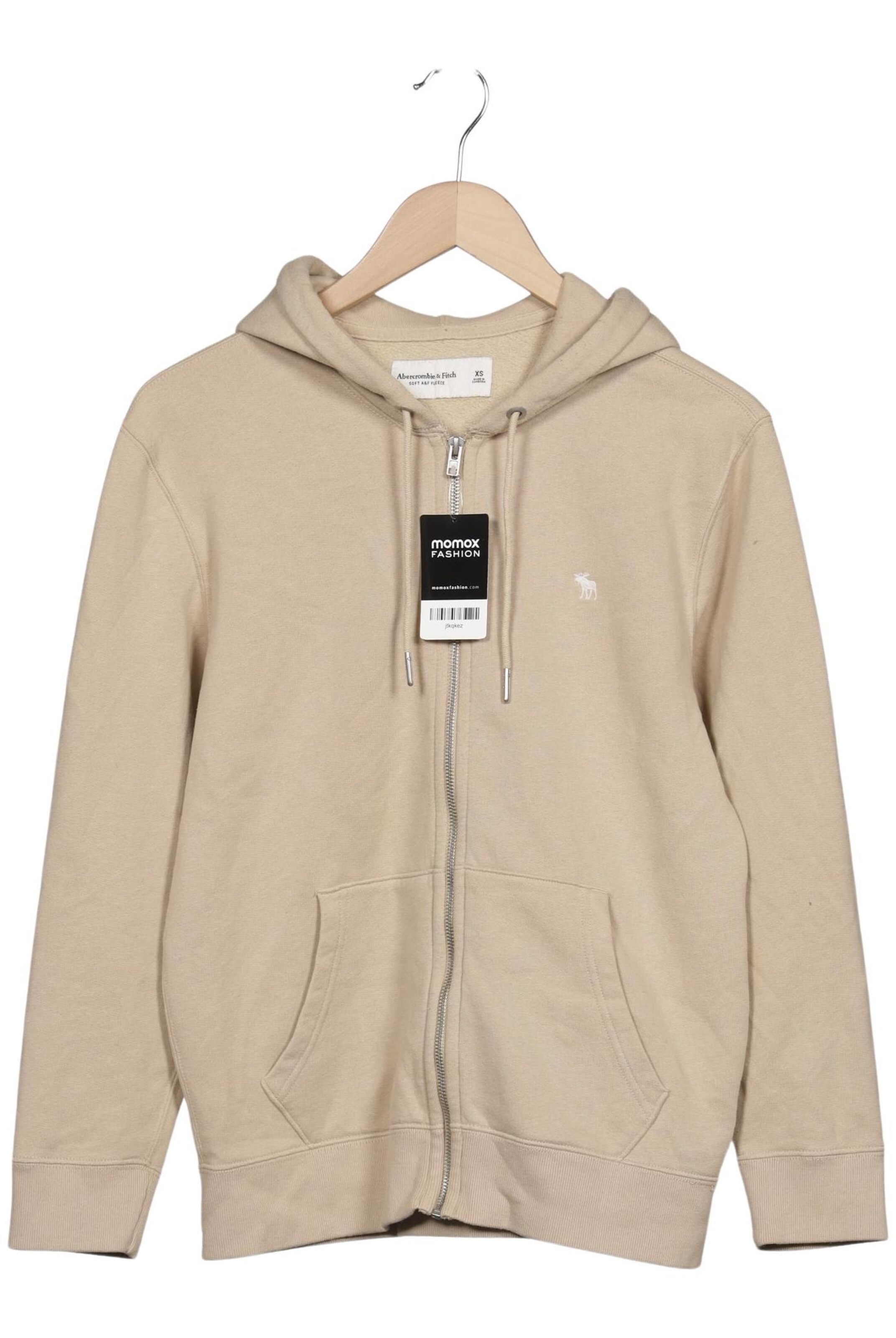 Abercrombie & Fitch Sweatshirt & Zip-Up Hoodie in XS in Beige: front