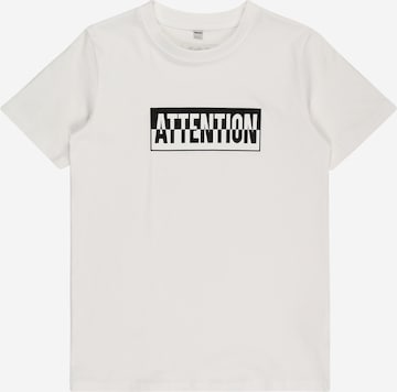 Mister Tee Shirt 'Attention' in White: front