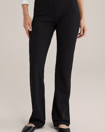 évasé Pantalon WE Fashion en noir : devant