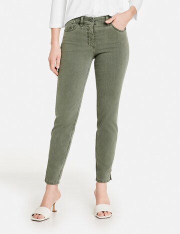 GERRY WEBER Skinny Jeansy 'Best4me' w kolorze zielony: przód