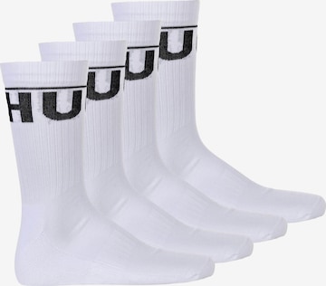 Chaussettes de sport HUGO en blanc : devant