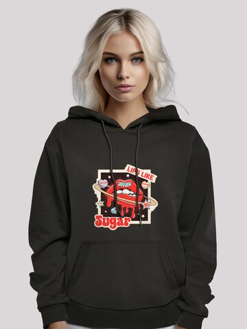 F4NT4STIC Sweatshirt 'Lips like sugar retro fashion  Valentinstag' in Black: front