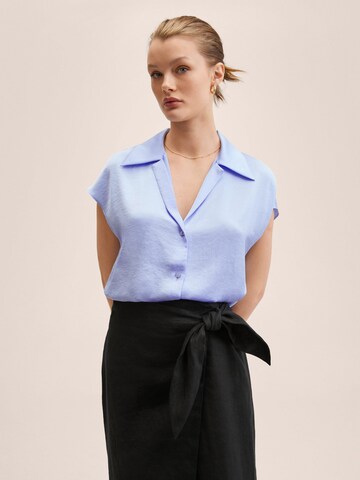 MANGO Blouse 'SASSA' in Blauw: voorkant