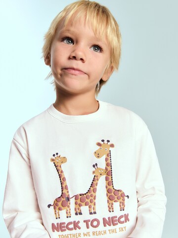 MANGO KIDS Тениска 'Jirafam' в бяло