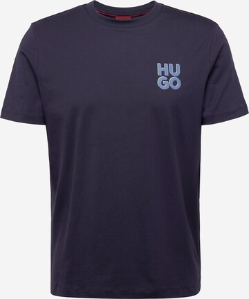 HUGO Koszulka 'Dimoniti' w kolorze niebieski: przód
