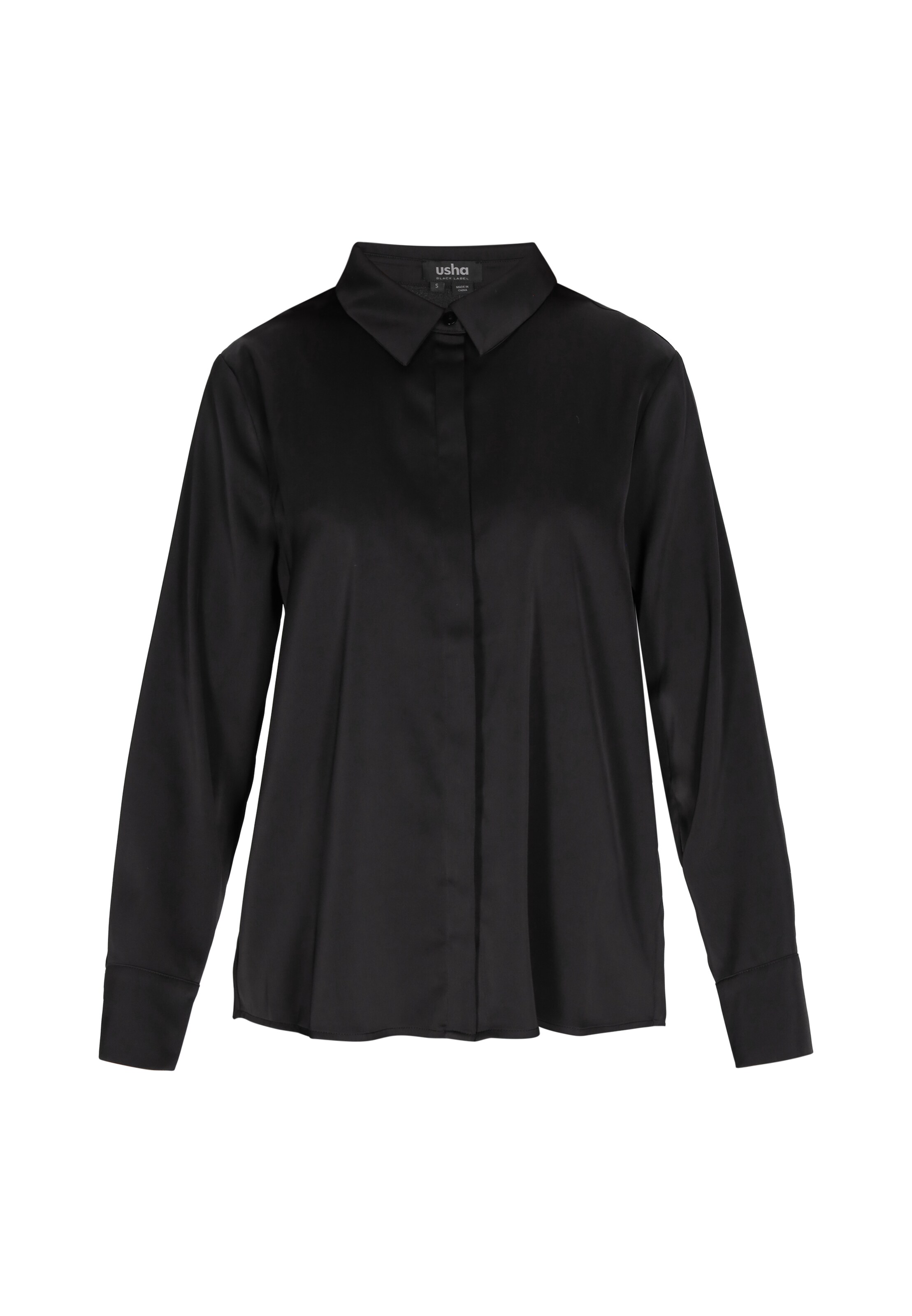 usha BLACK LABEL Shirt in de kleur Zwart, Productweergave