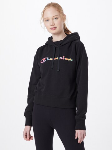 Champion Authentic Athletic Apparel Sweatshirt in Black: front