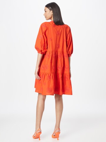 Flowers for Friends Shirt Dress in Orange