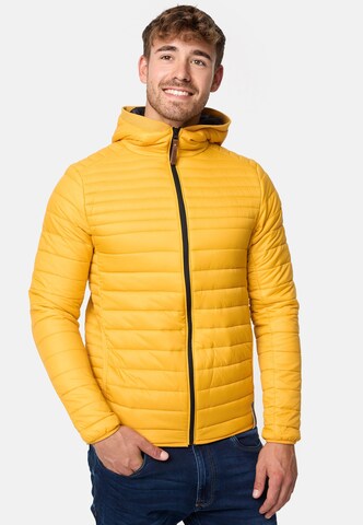 INDICODE JEANS Between-season jacket 'Bowers' in Yellow: front