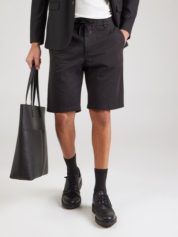 BOSS - Tapered Pantalón chino 'DS-1-S' en negro: frente