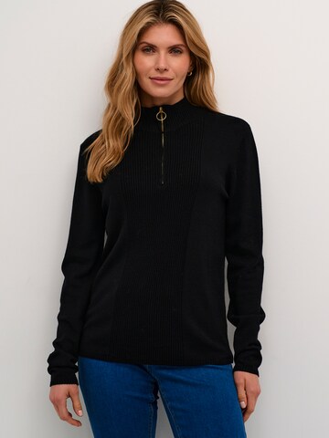 Pull-over 'Dela' Cream en noir : devant