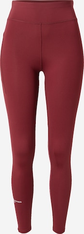 TOMMY HILFIGER Skinny Workout Pants 'Essential' in Red: front