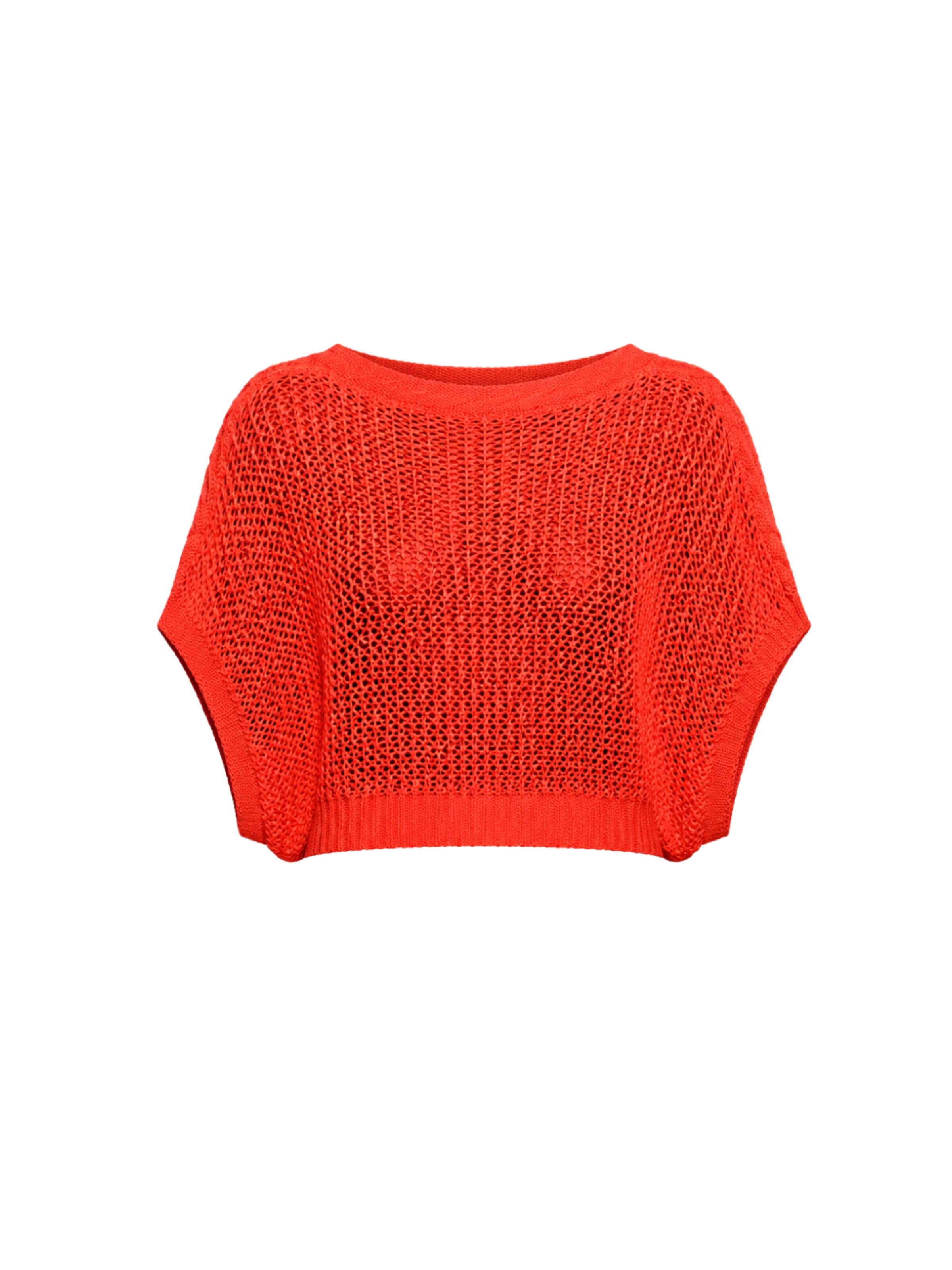 Süel knitwear Knitted top 'Birthday' in Orange: front