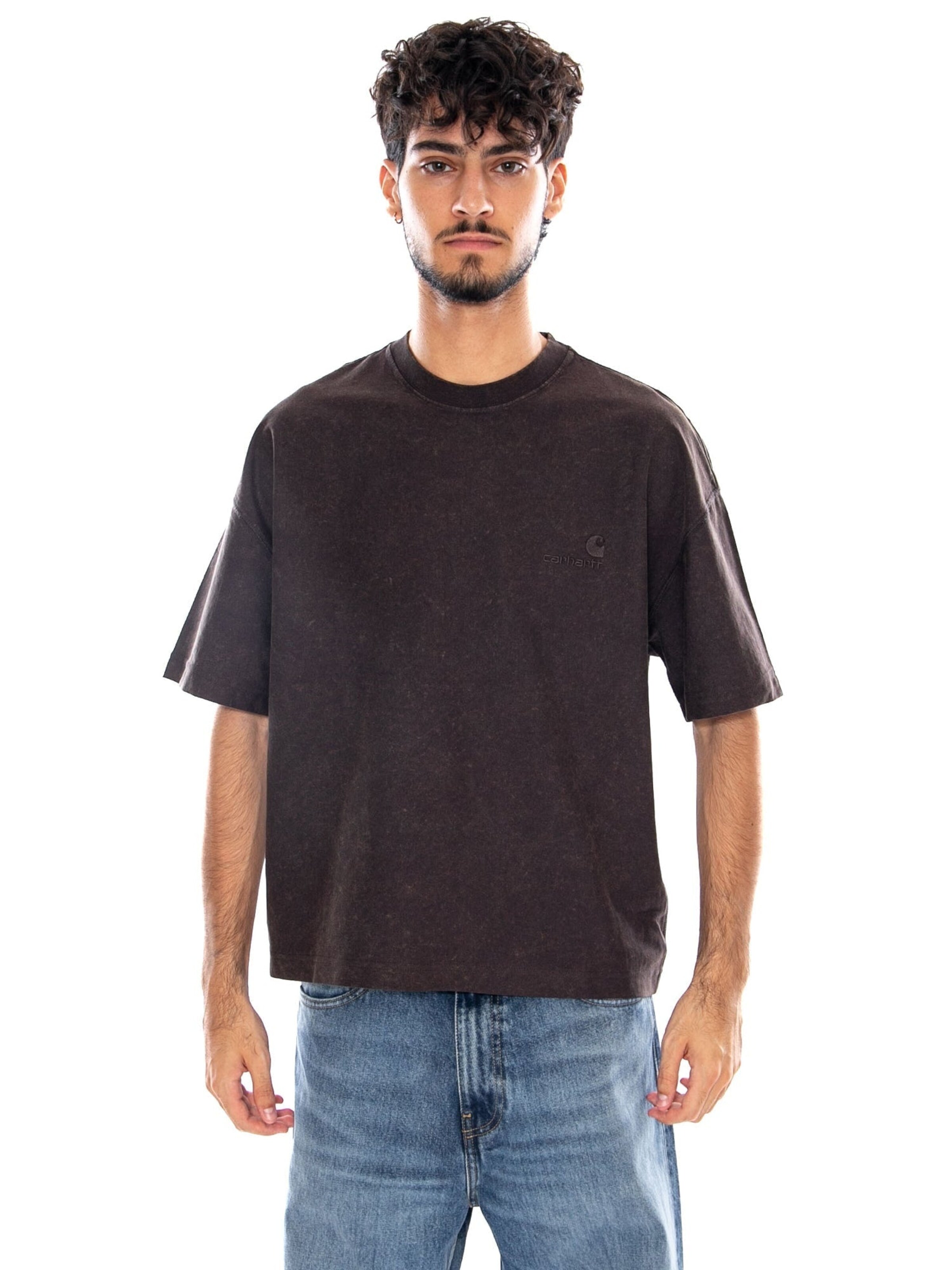 Carhartt WIP Shirt 'S/S Lambert T-Shirt Tobacco' in Brown: front