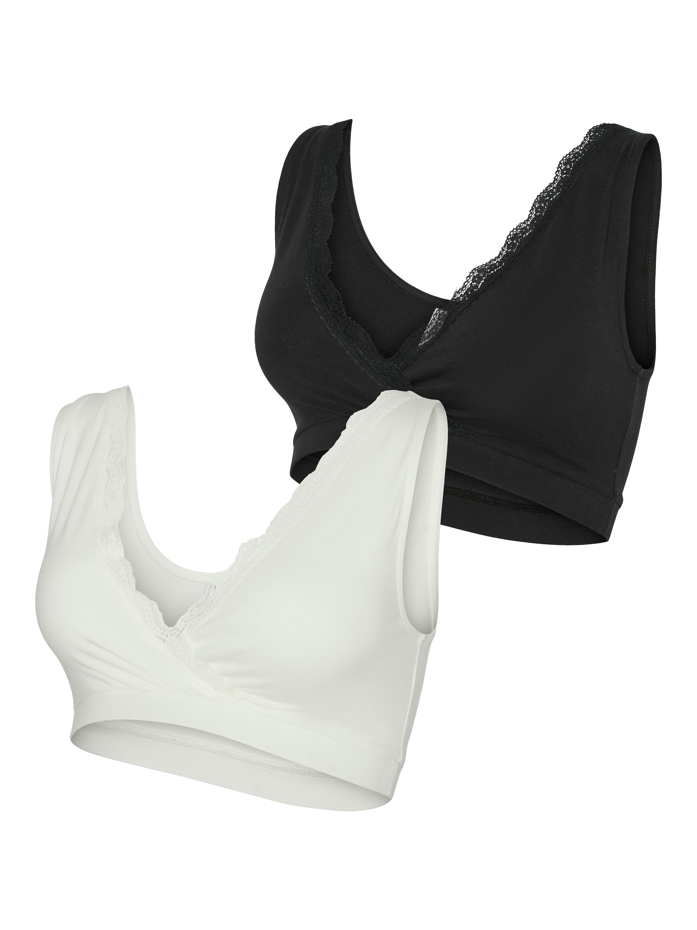 MAMALICIOUS Bralette Nursing Bra in Black: front