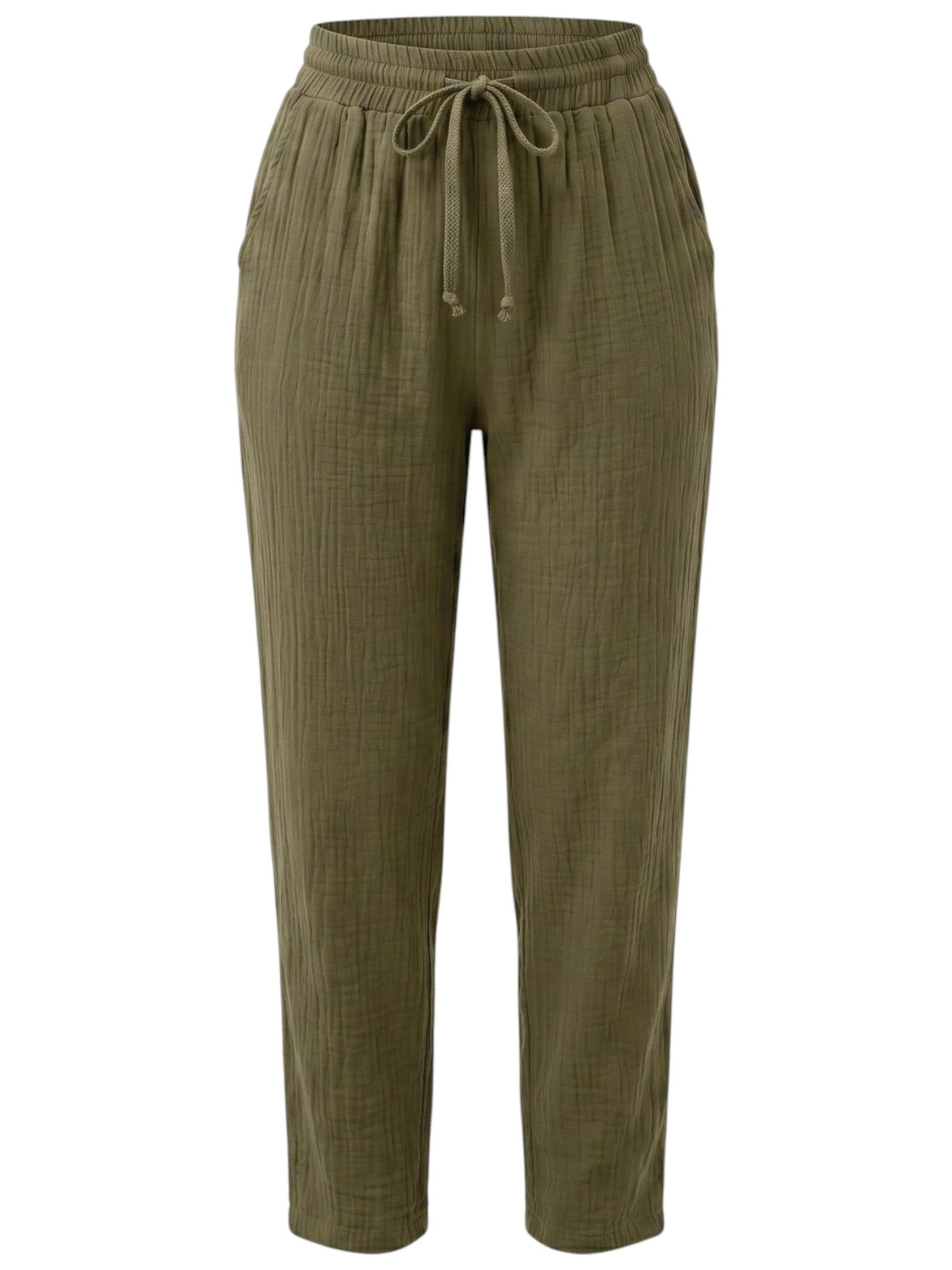 WENOR Broek 'TANORA' in Groen: voorkant