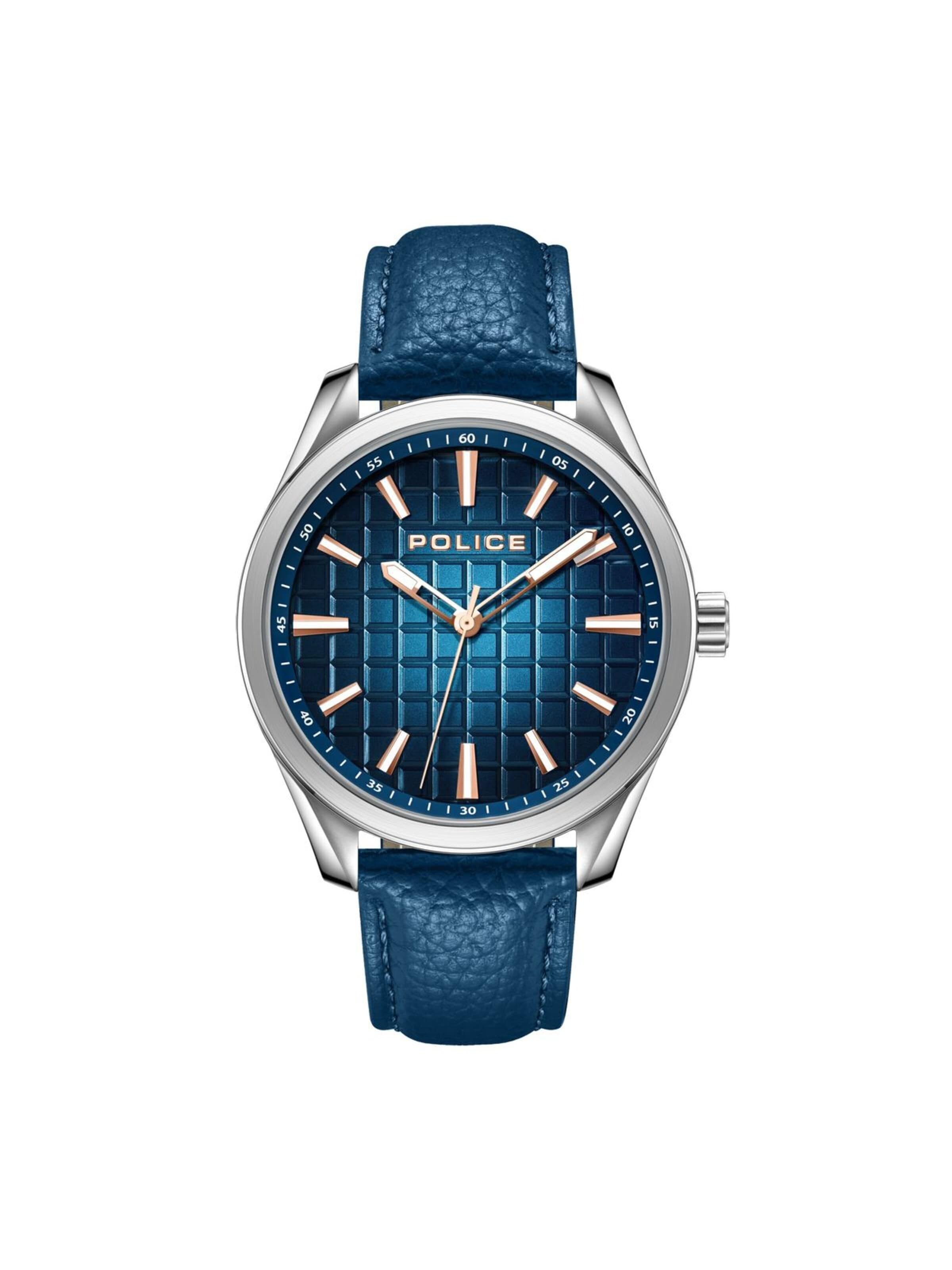 POLICE Analoguhr 'Watch Doolin'‌‌‌ in Blau: Vorderseite