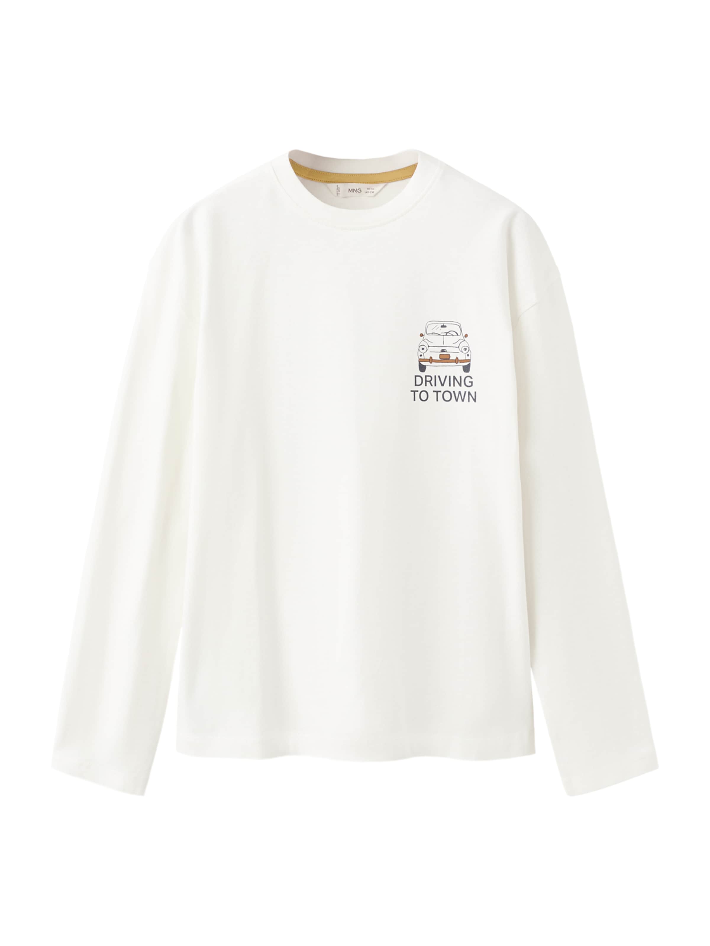 MANGO KIDS Paita 'DRIVING' värissä valkoinen: etupuoli