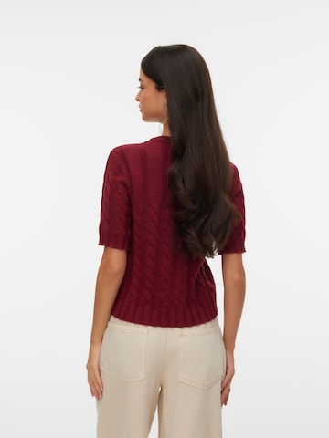 VERO MODA Gebreid vest 'VMOriane' in Rood