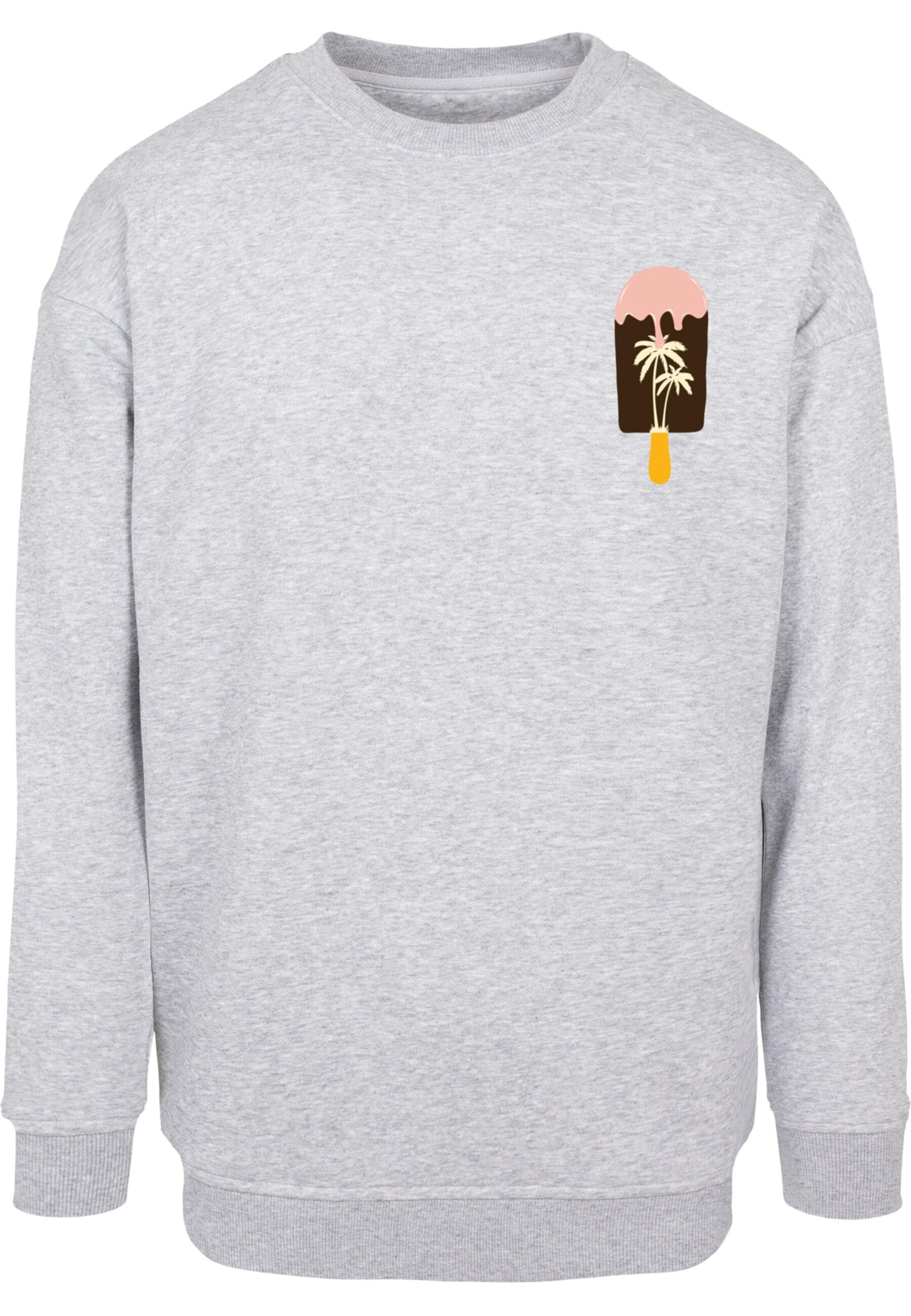 Merchcode Sweatshirt 'Summer - Icecream' in Grau: Vorderseite