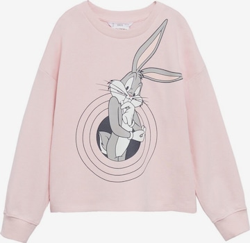 MANGO KIDS Sweatshirt 'Folk' in Pink: front