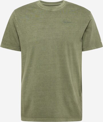 Pepe Jeans - Camiseta 'Jacko' en verde: frente