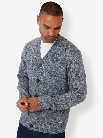 Threadbare Strickjacke 'Hadfield' in Blau: Vorderseite