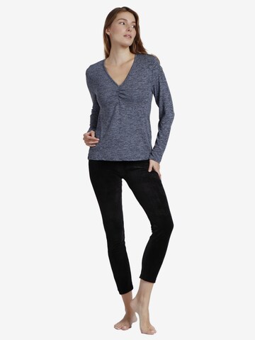 admas - Top 'ADMAS Camiseta Manga Larga Calentita Nudo para Mujer' en azul: frente
