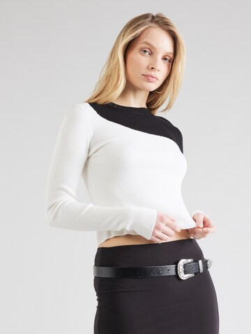 Pull-over Tally Weijl en blanc : devant