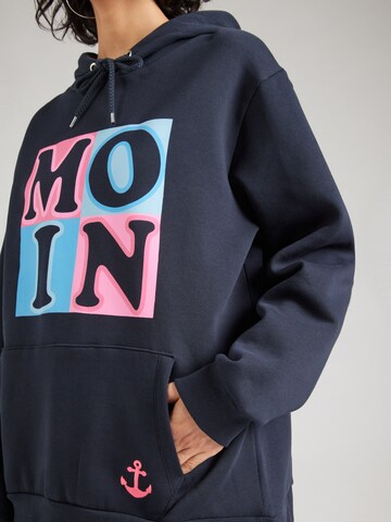 Zwillingsherz Sweatshirt 'Moin' in Blue