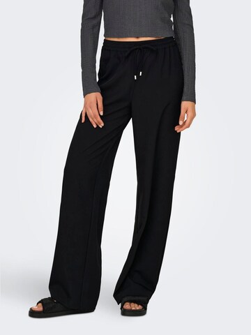 ONLY Wide leg Broek 'ONLGINNY' in Zwart: voorkant