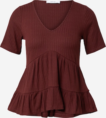 T-shirt 'Ines' ABOUT YOU en marron : devant