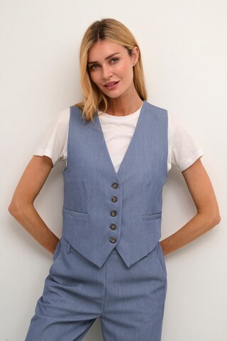 Kaffe Vest 'Sakura' in Blue: front