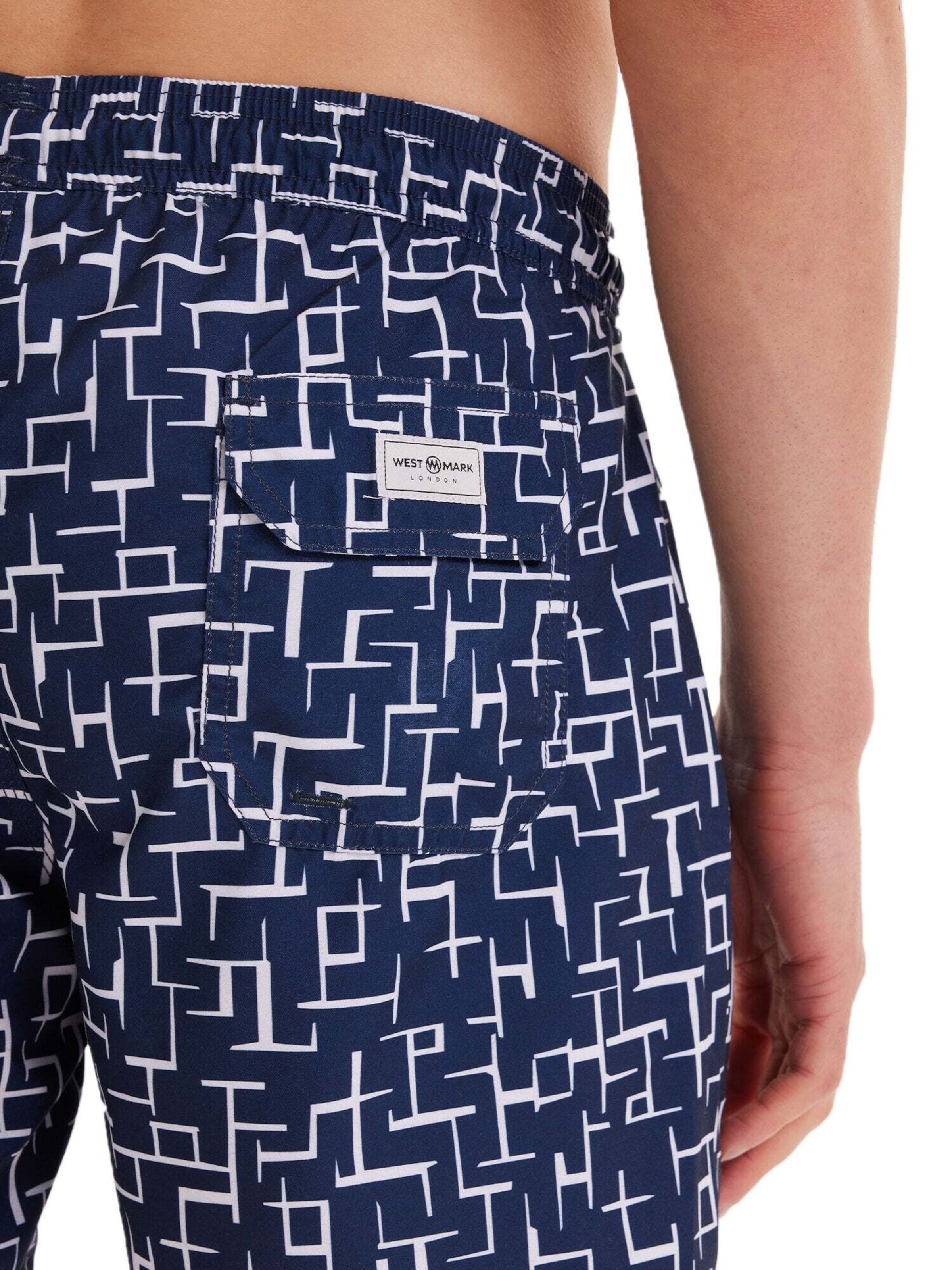 Pantaloncini da bagno 'Geometric' di WESTMARK LONDON in blu