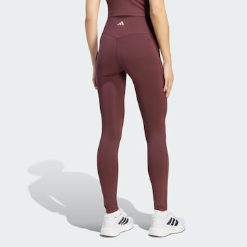 ADIDAS PERFORMANCE Skinny Sportbroek 'Studio All Me' in Rood