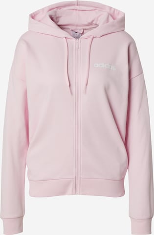 Giacca di felpa sportiva 'Essentials' di ADIDAS SPORTSWEAR in rosa: frontale