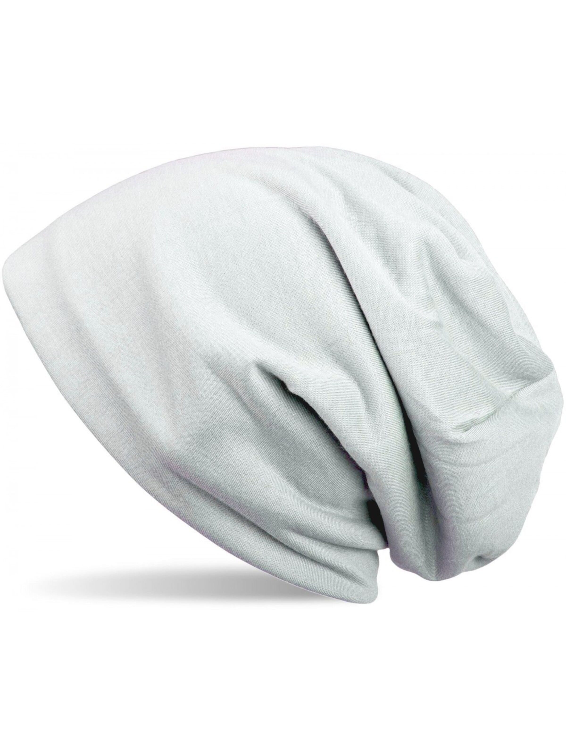 styleBREAKER Mütze 'Unifarbene Beanie Mütze mit Fleece'‌ in Grau: Vorderseite