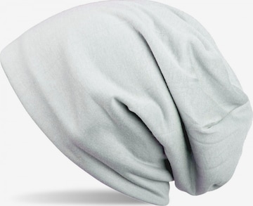 styleBREAKER Mütze 'Unifarbene Beanie Mütze mit Fleece' in Grau: Vorderseite