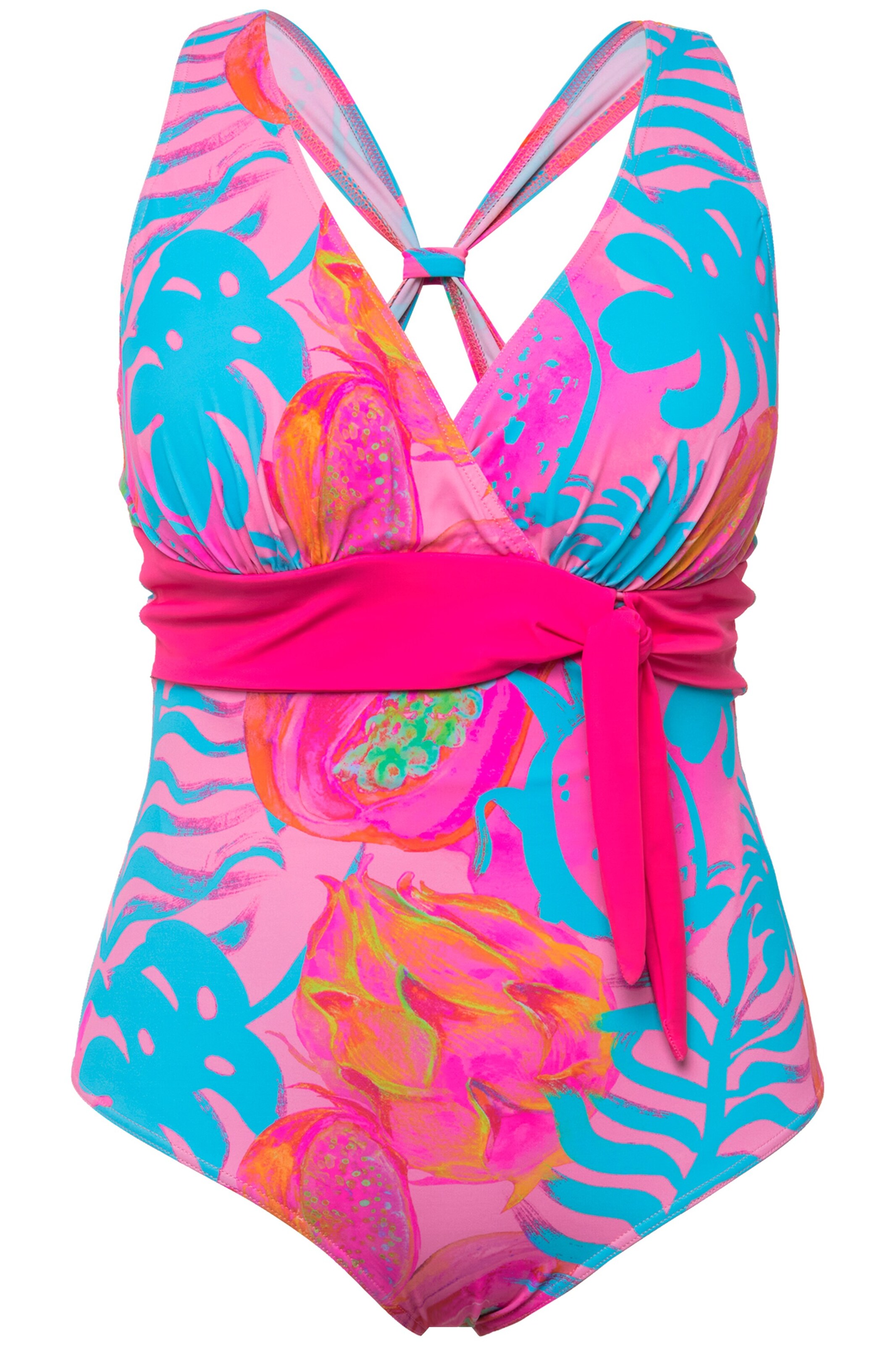 Ulla Popken Badpak in Blauw: voorkant