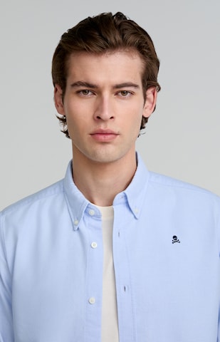 Scalpers Regular fit Button Up Shirt in Blue