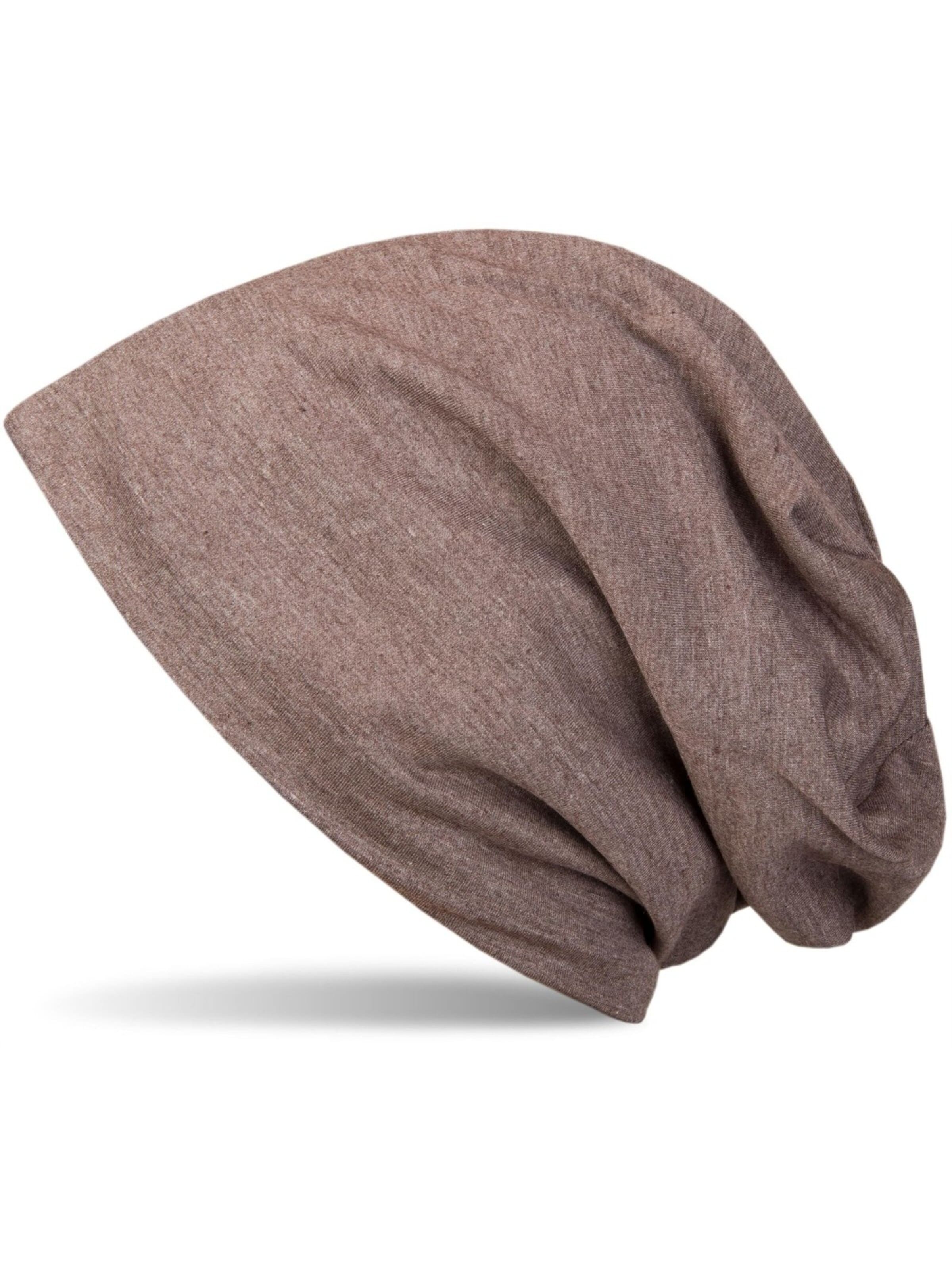 styleBREAKER Mütze 'Unifarbene Beanie Mütze mit Fleece'‌ in Braun: Vorderseite