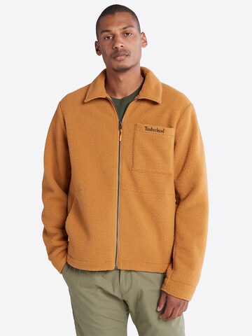 TIMBERLAND Fleece Jacket in Brown: front