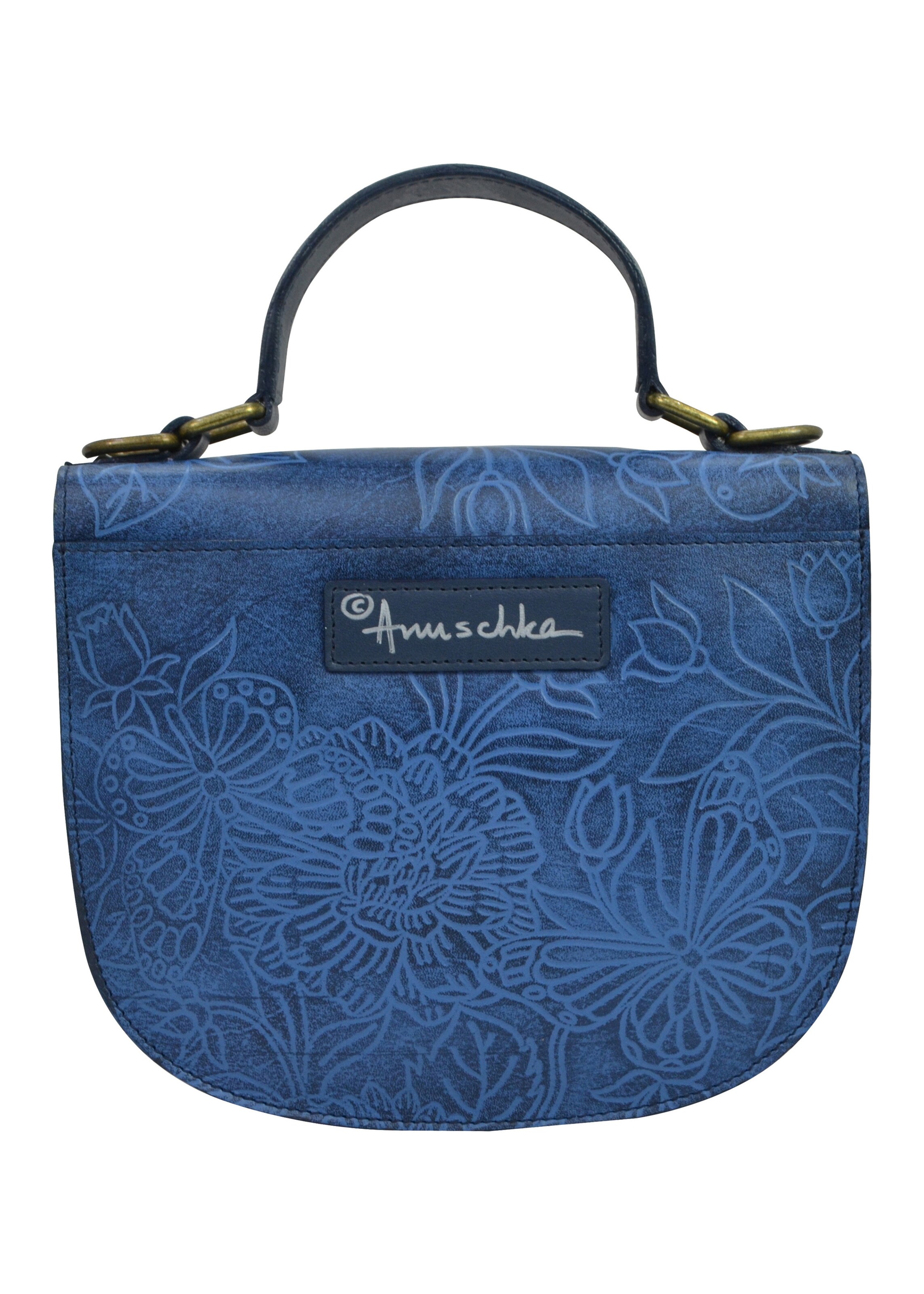 Frauen Taschen & Rucksäcke ANUSCHKA Schultertasche 'Tooled Ocean' in Blau - BO79707 Frauen Taschen & Rucksäcke ANUSCHKA Schultertasche 'Tooled Ocean' in Blau - BO79707