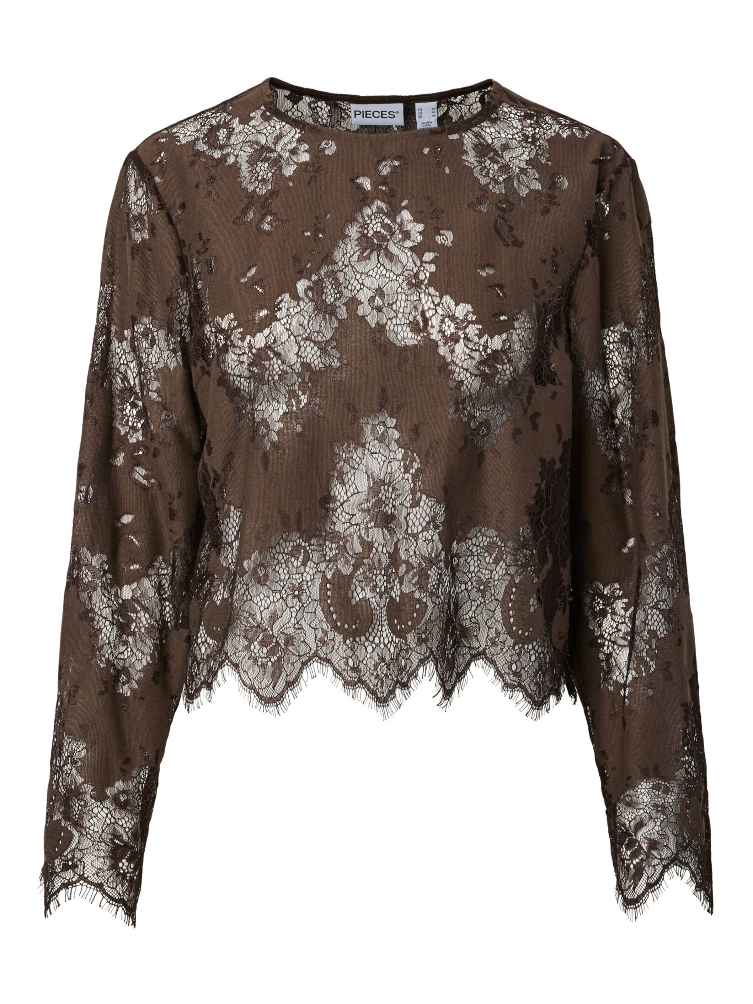 PIECES - Blusa 'PCNorinne' en marrón: frente
