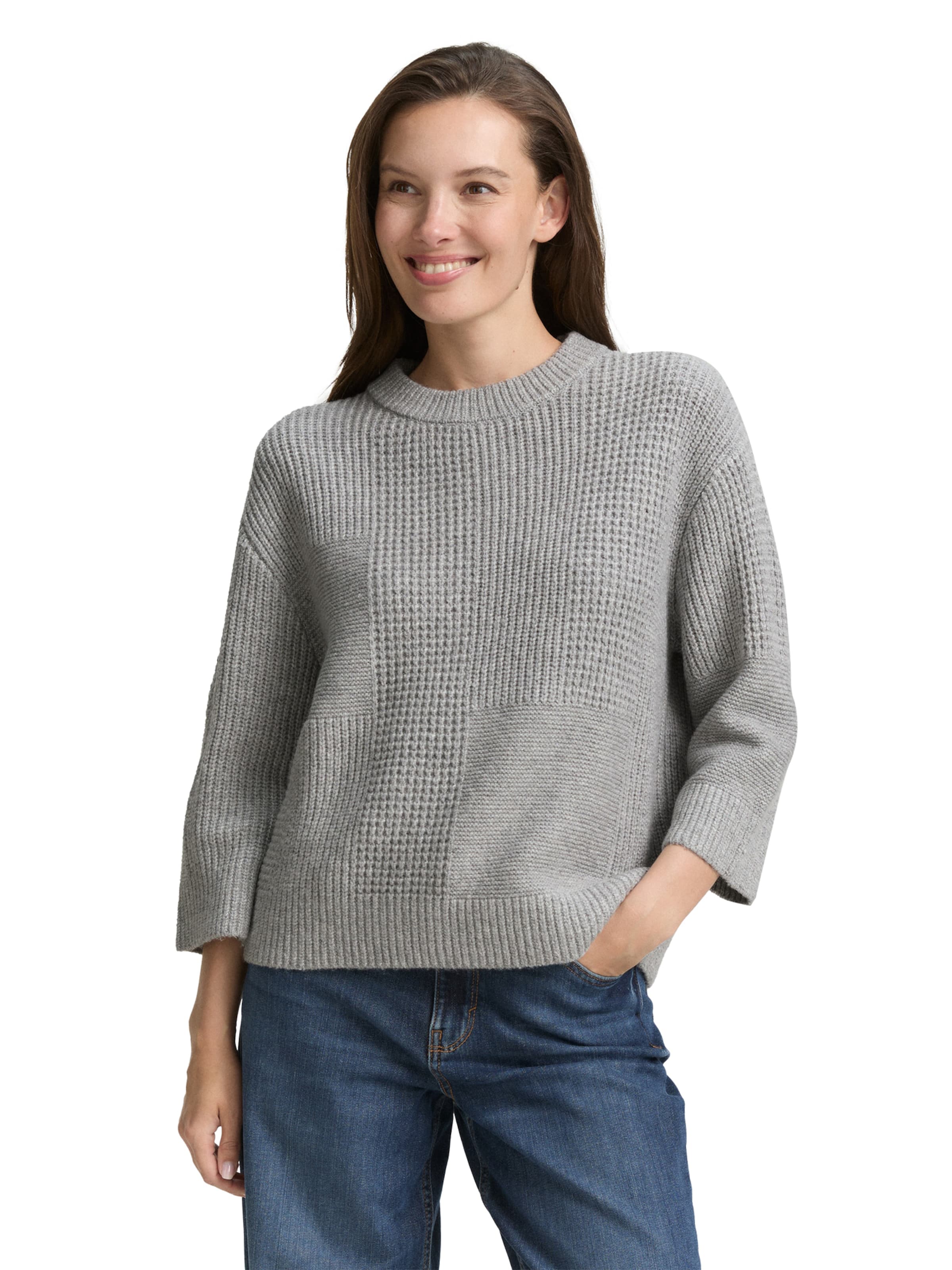 TOM TAILOR Sweater in Grey: front