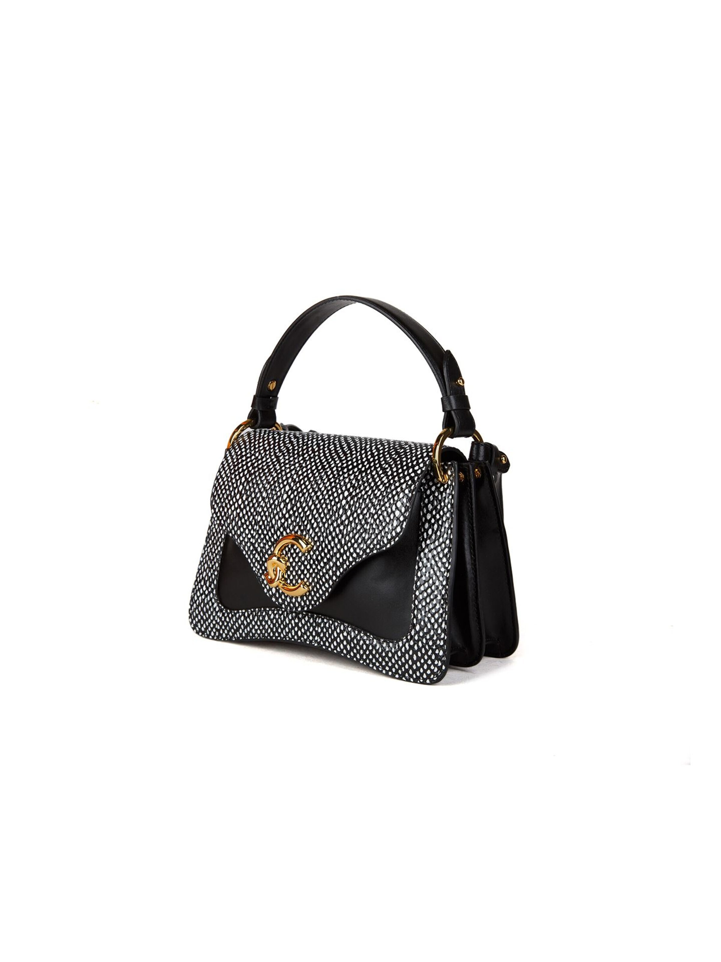 Sacs à main 'Coccinelle C-Me Ela.D.P.B Handbag Elaphe Print Leather' Coccinelle en noir