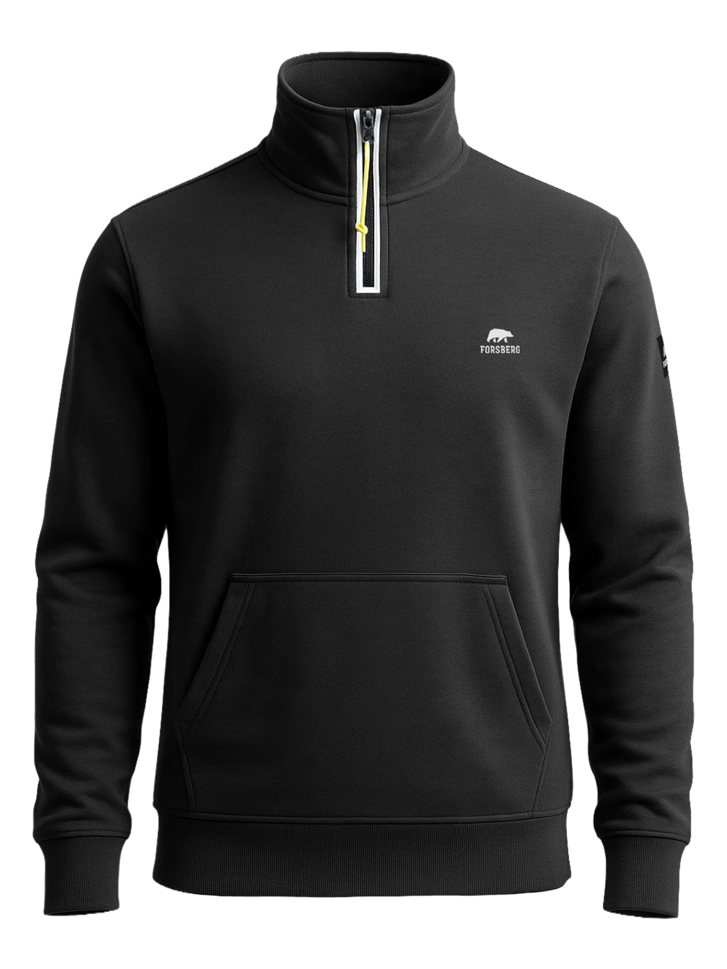 FORSBERG Sweatshirt 'Half Zip Sweatshirt'‌‌‌‌‌‌‌‌‌ in Schwarz: Vorderseite