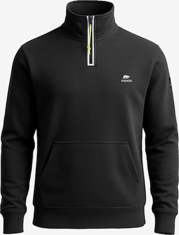 FORSBERG Sweatshirt 'Half Zip Sweatshirt' in Schwarz: Vorderseite