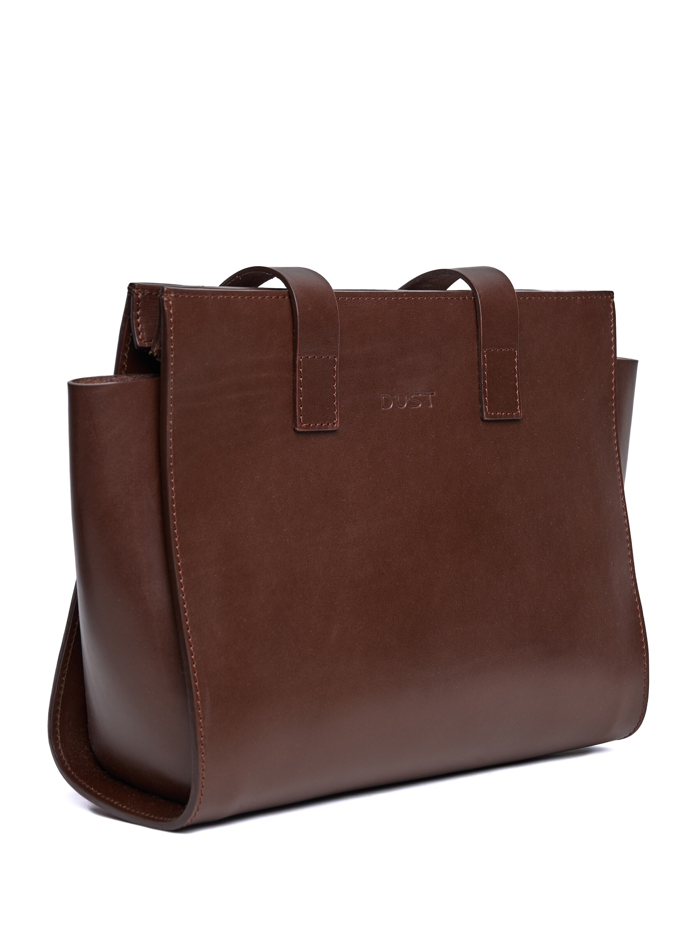Shopper 'Leather Tote Dark Brown Aspen Collection' di THE DUST COMPANY in marrone