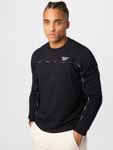 Reebok - Sweatshirt de desporto em preto: frente